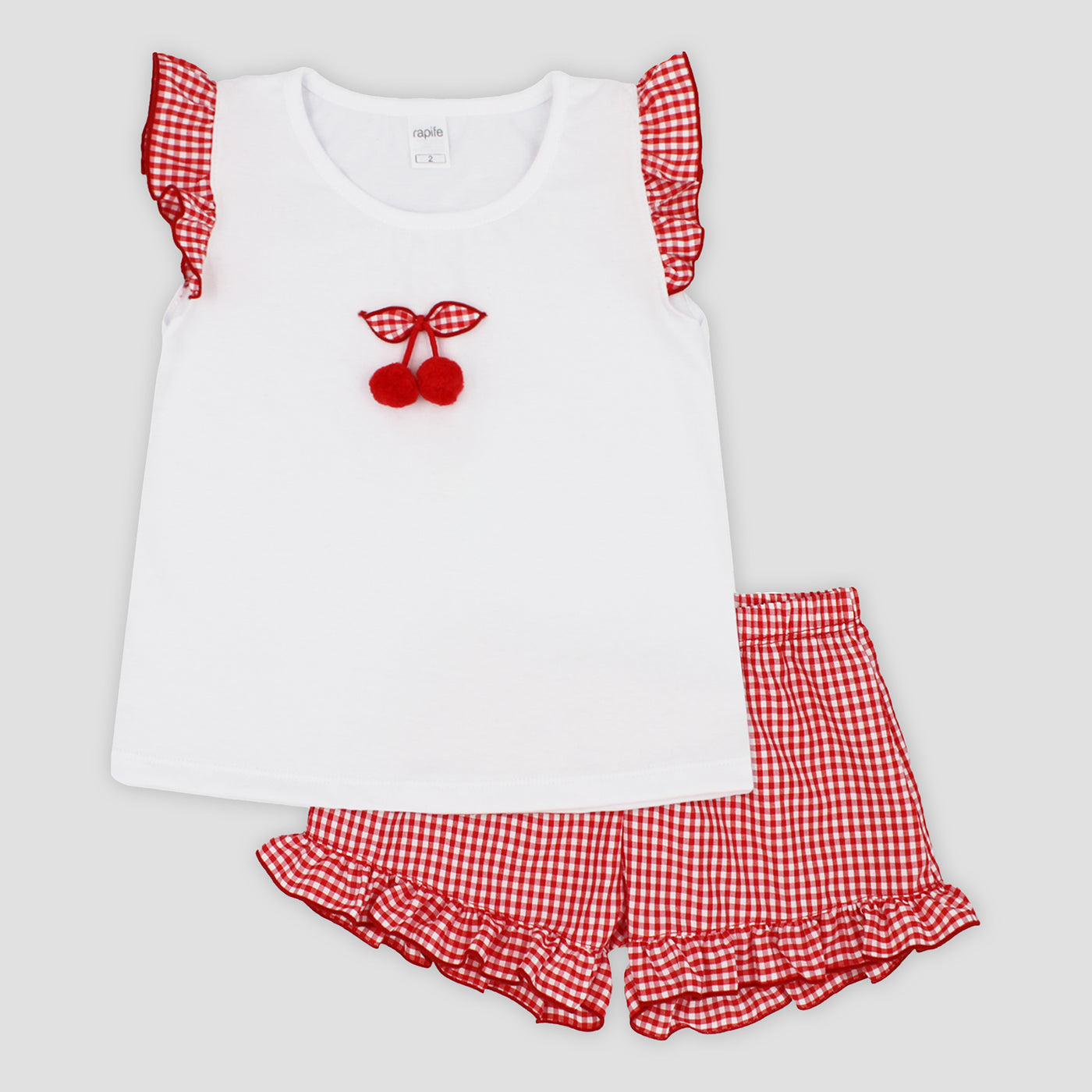 Girls Cherries Shorts Set By Rapife