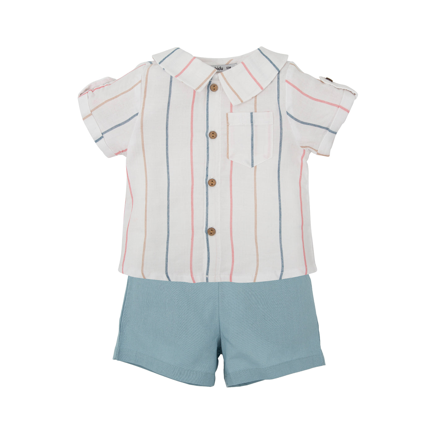 Boys Striped Shirt & Shorts Set By Babidu