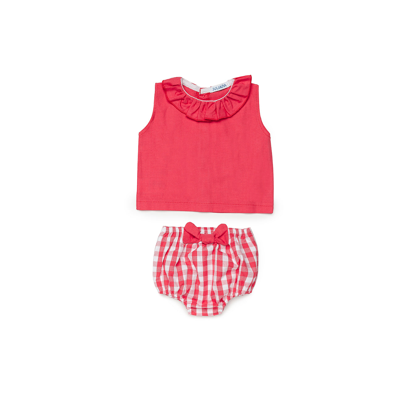 Girls Juliana Deep Pink Top & Bloomers Set By Juliana