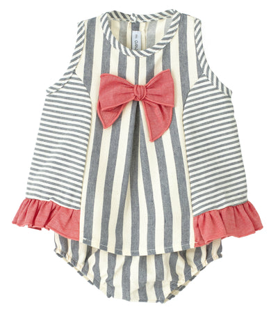 Girls Striped Two Piece Set By Calamaro