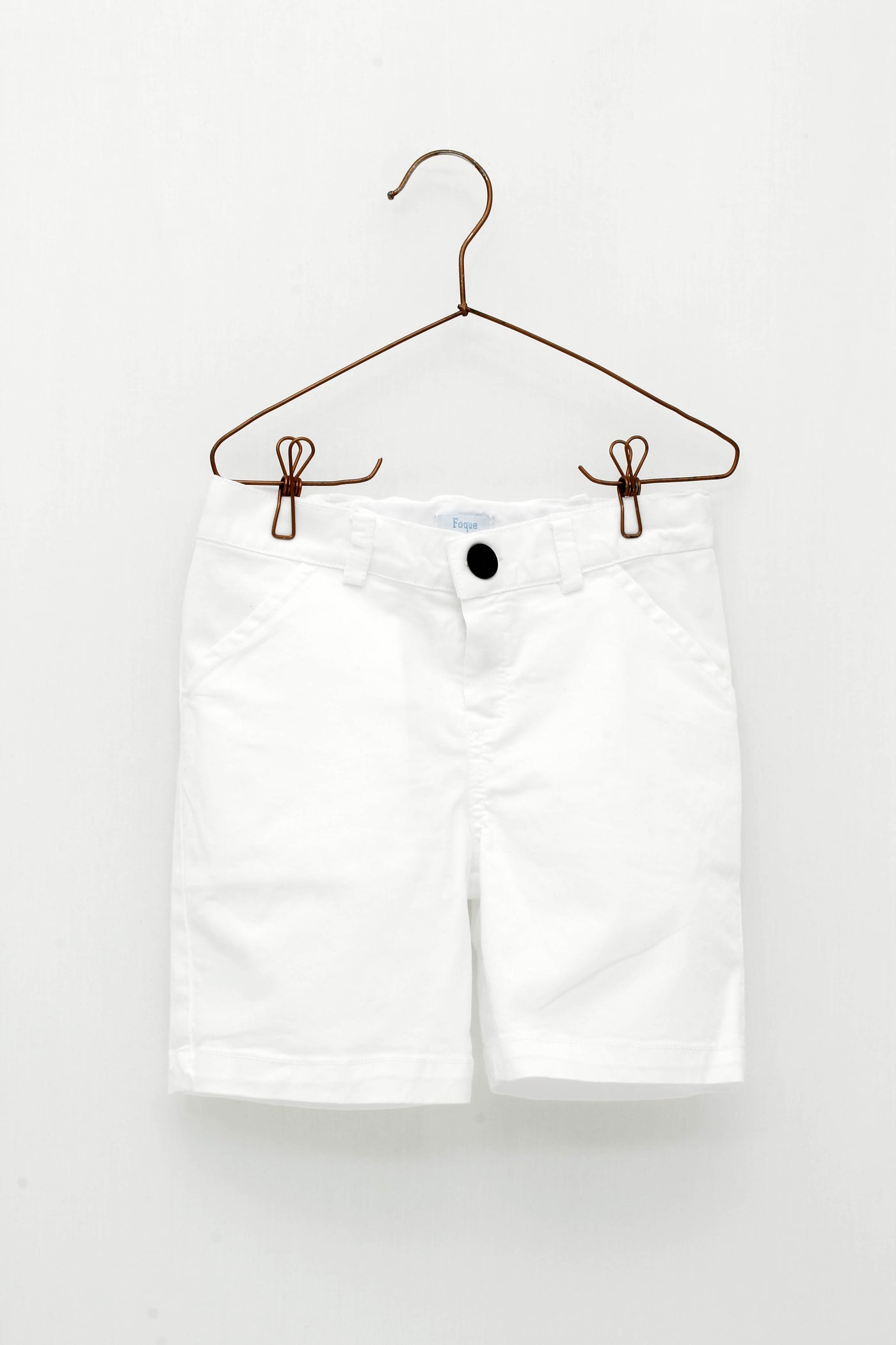 Boys Navy Gingham Shirt & White Shorts By Foque