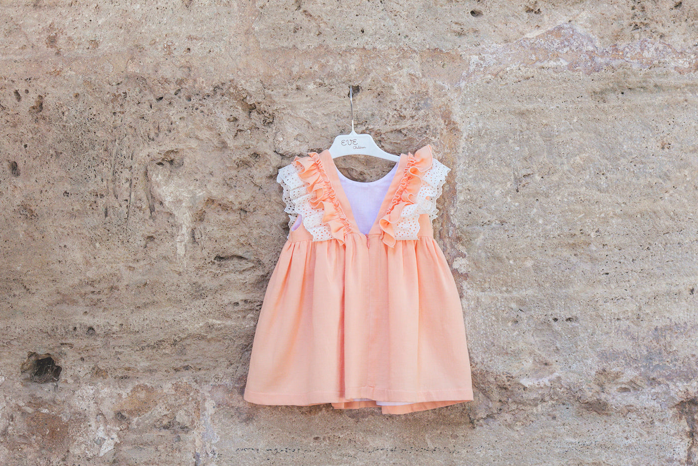 Girls Peach Dress By Eve