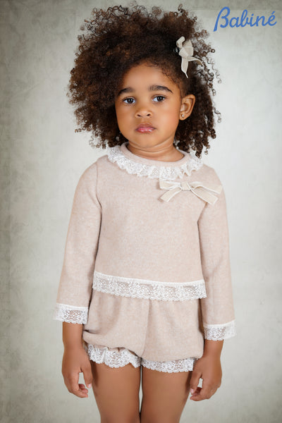 PRE-ORDER Girls Knitted Bloused Set By Babine