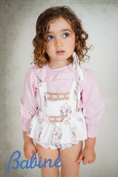 PRE-ORDER Girls Set with Ruffled Blouse By Babine