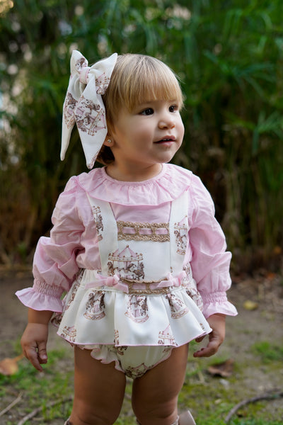 PRE-ORDER Girls Set with Ruffled Blouse By Babine