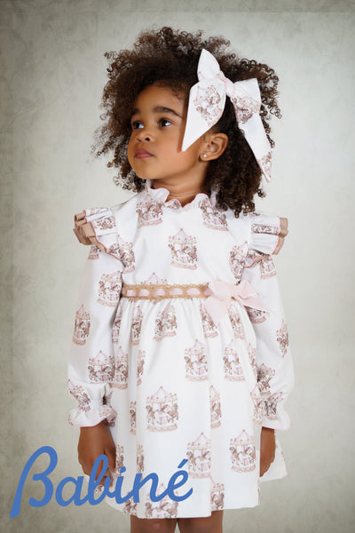 PRE-ORDER Girls Pink Carousel Dress By Babine