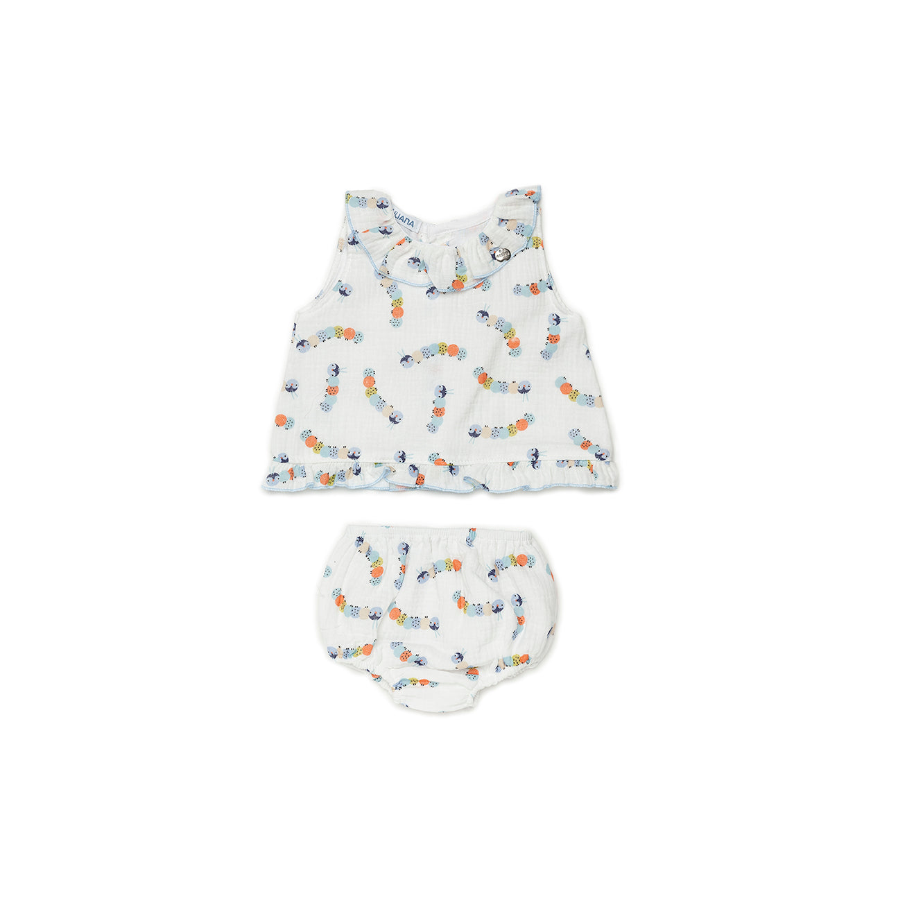 Girls Caterpillar Print Top & Bloomers Set By Juliana