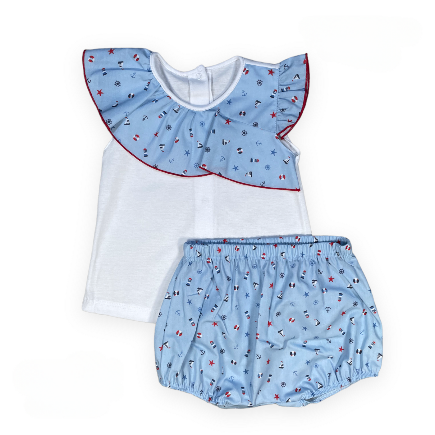 Girls Nautical Top & Bloomers Set By Rapife