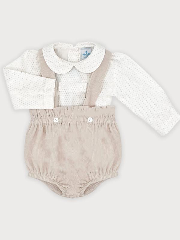 Two Piece Top and Dungarees Set by Sardon