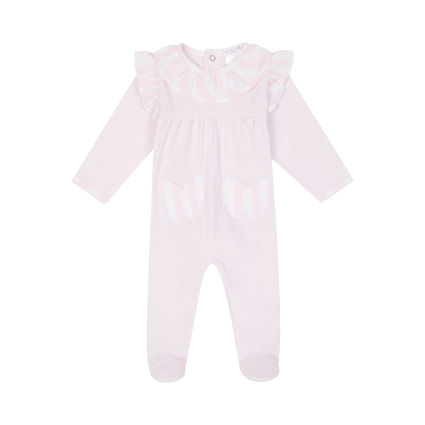 Girls Pink Butterfly Babygrow By Deolinda