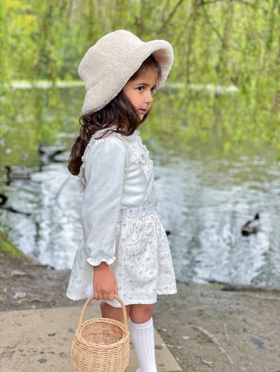 Girls Ivory Robin Blouse & Pinafore By Deolinda