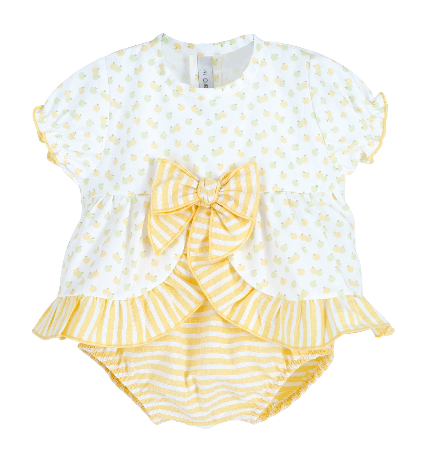 Girls Lemon Print Two Piece By Calamaro