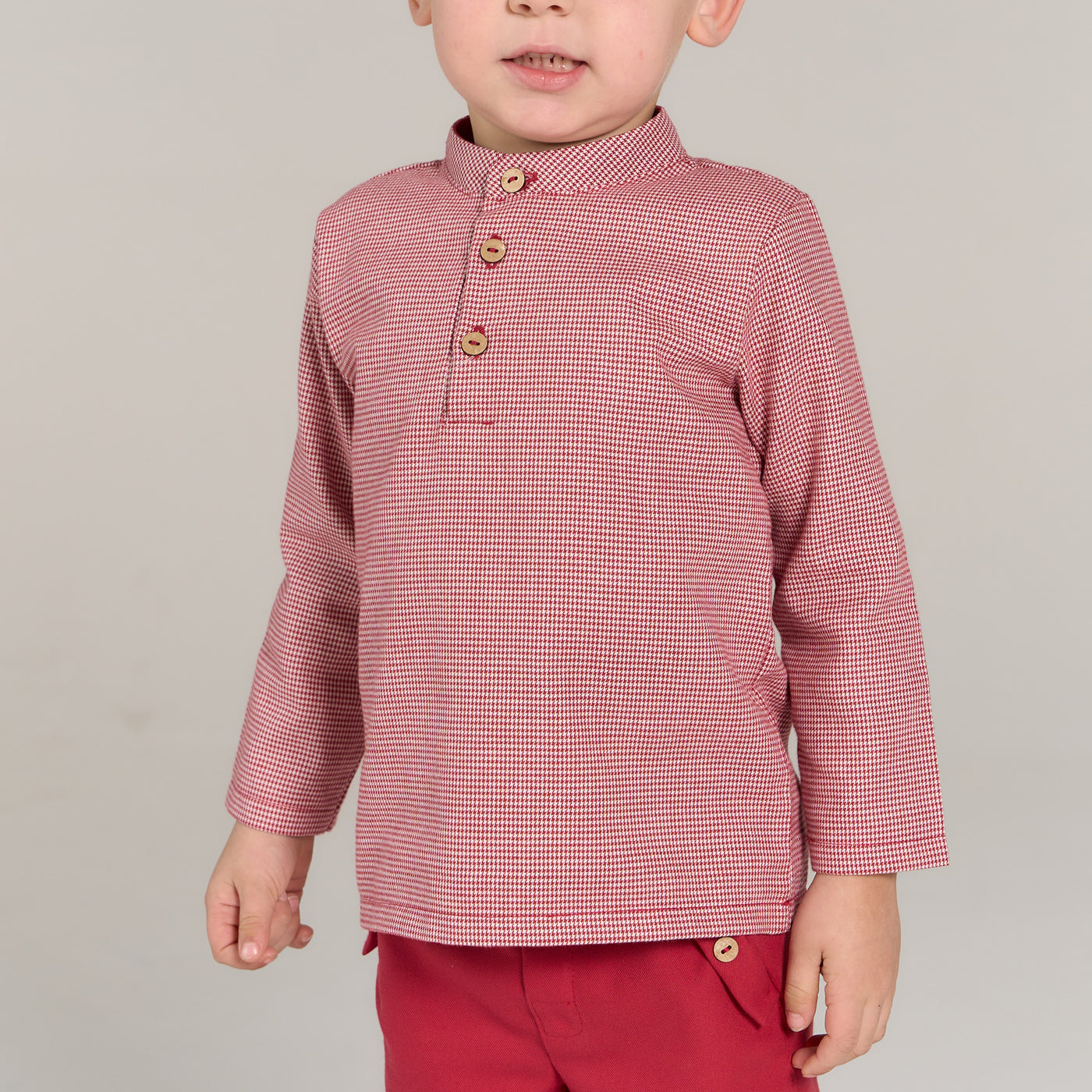 Boys Red & White Shirt & Bermuda Set By Rapife