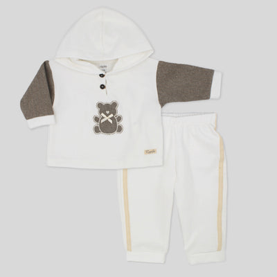Unisex Beige Bear Tracksuit By Rapife