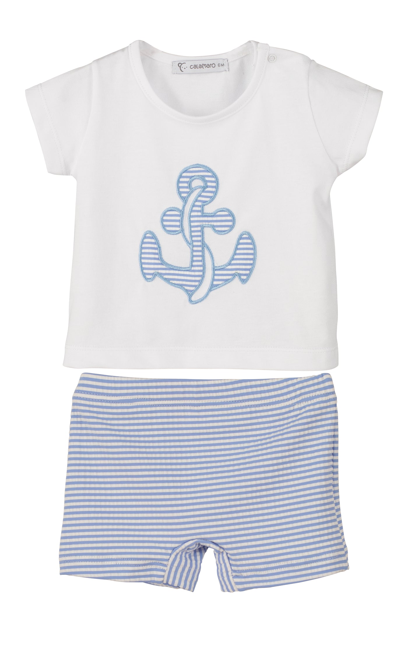 Boys Striped Anchor Swimset By Calamaro