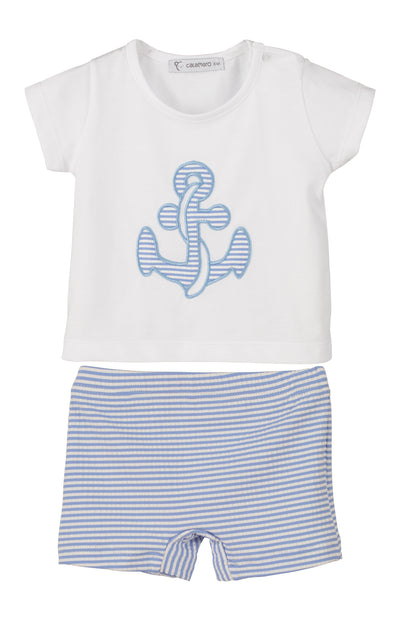 Boys Striped Anchor Swimset By Calamaro