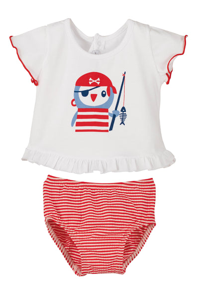 Girls Penguin Pirate Swimset By Calamaro