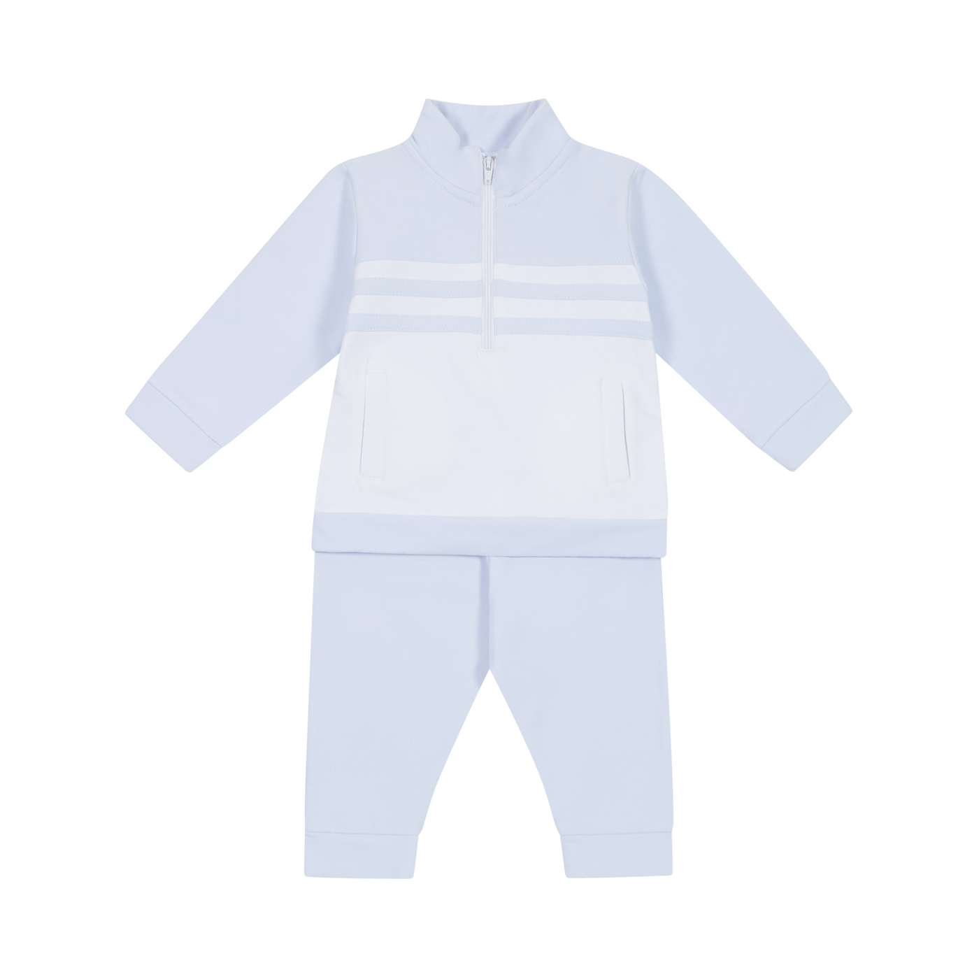 Boys Pale Blue & White Tracksuit By Deolinda