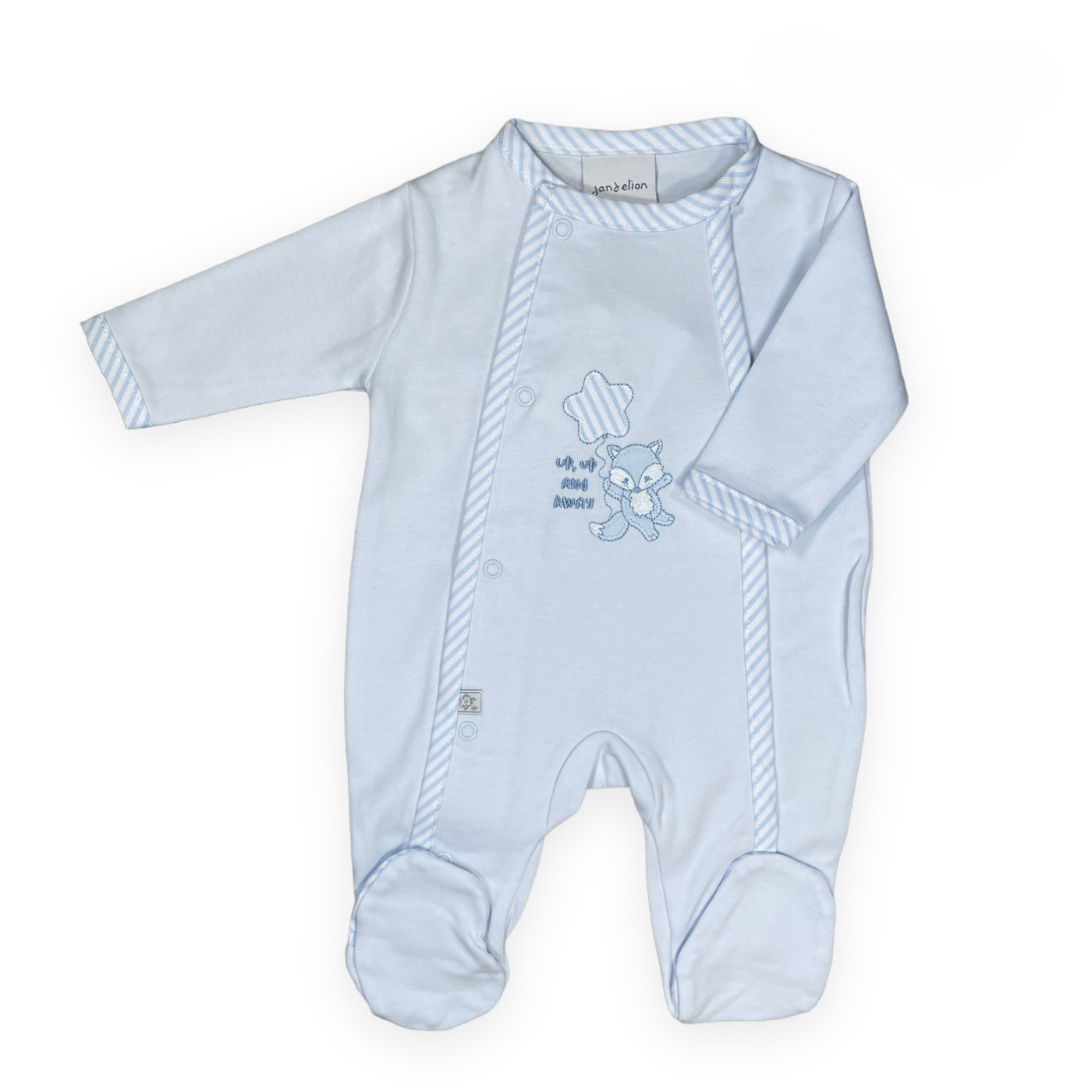 Boys Blue Fox Sleepsuit By Dandelion