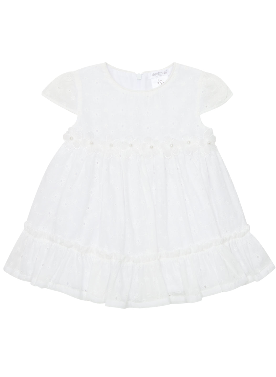 Girls White Broderie Anglais Dress By Deolinda