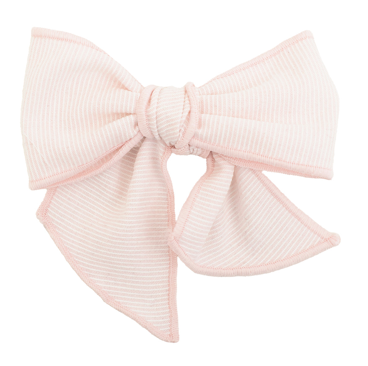 Large pink bow on a white background