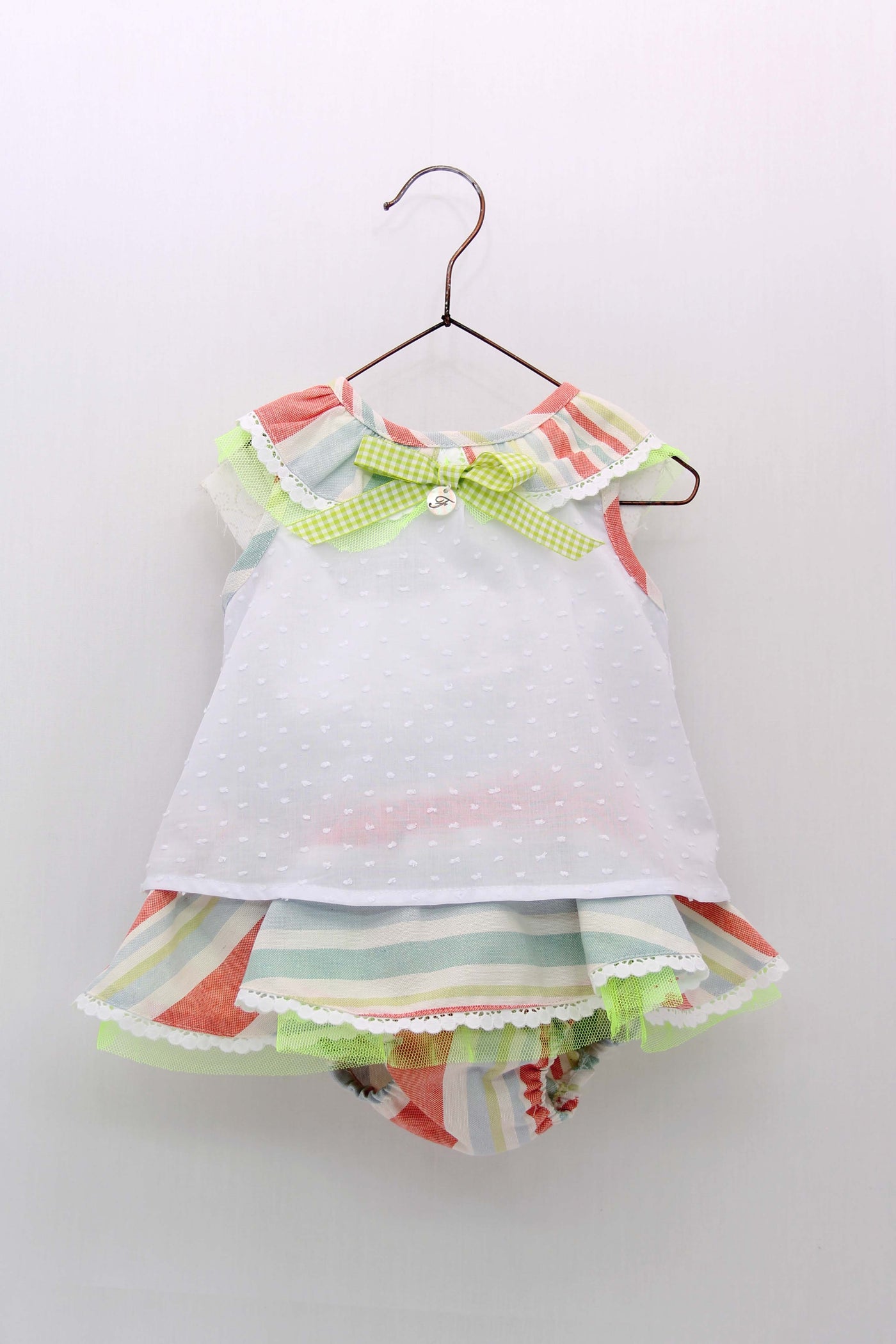 Girls Striped Top & Bloomers Set By Foque