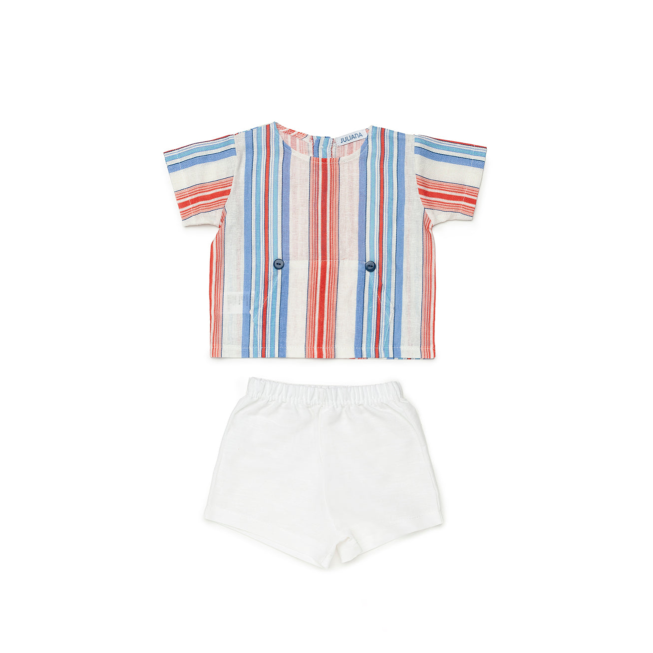 Boys Striped Shirt & Shorts Set By Juliana