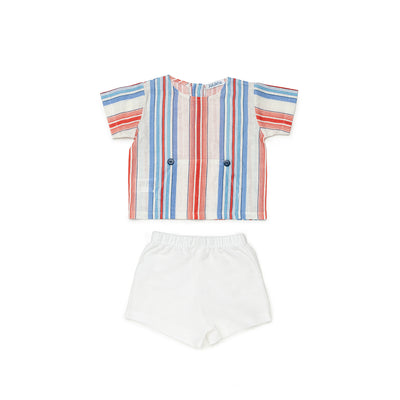 Boys Striped Shirt & Shorts Set By Juliana