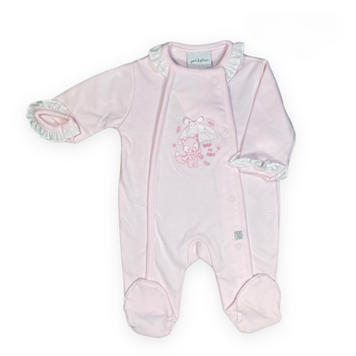 Girls Pink Fox With Umbrella Sleepsuit By Dandelion