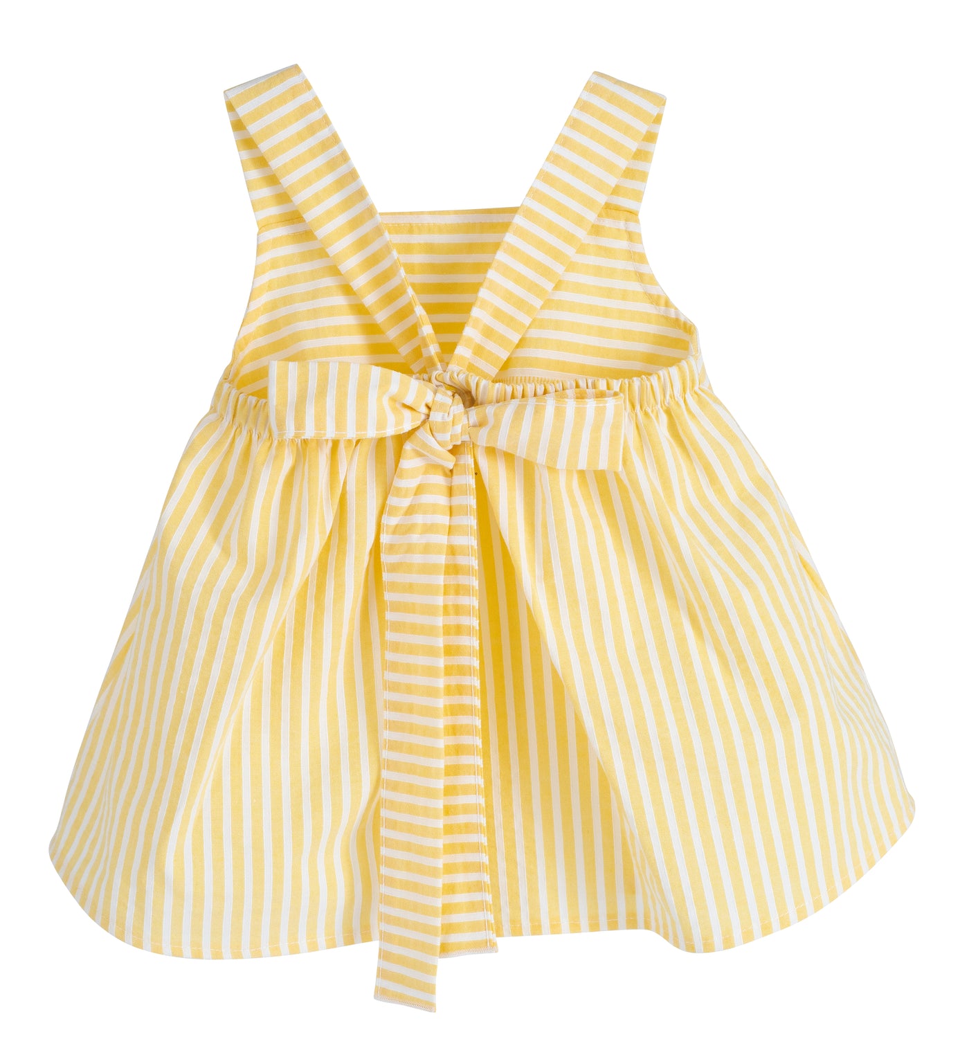 Girls Lemon Striped Dress By Calamaro