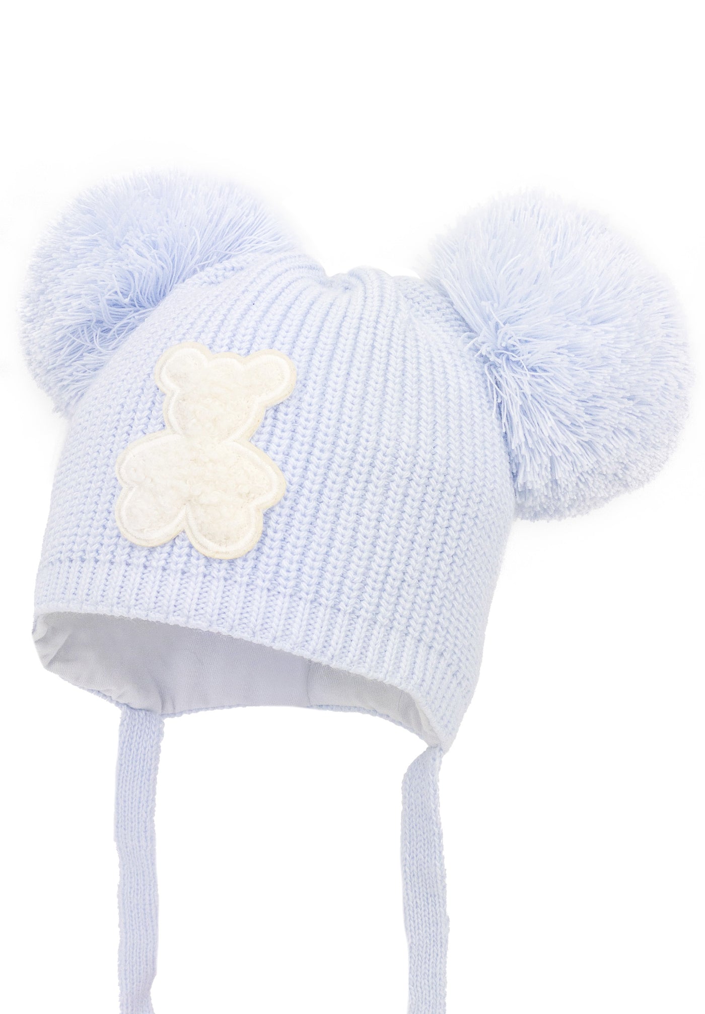 Boys Pale Blue Knitted Pom Pom Hat By Jamiks