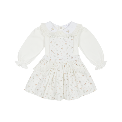 Girls Ivory Robin Blouse & Pinafore By Deolinda