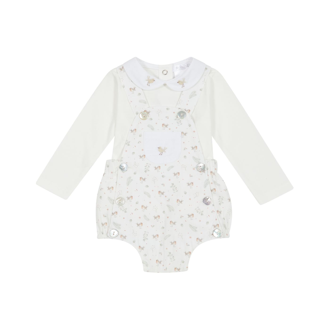 Boys Ivory Robin Blouse & Shortie Set By Deolinda