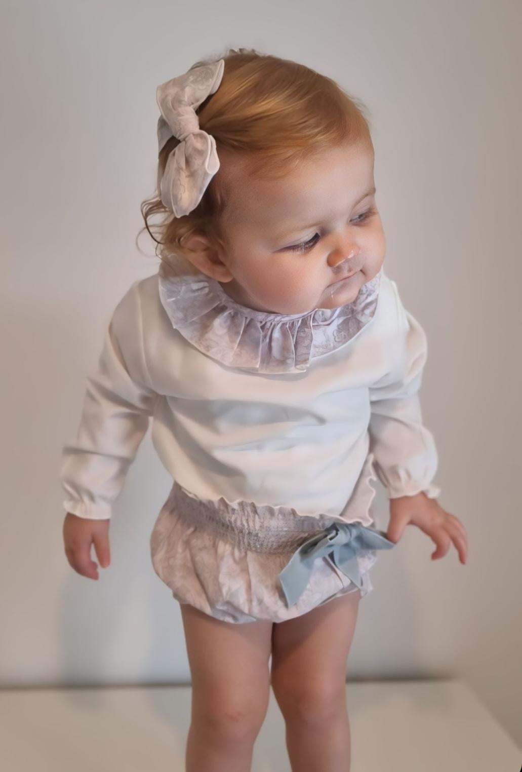 Girls Paisley Print Blouse & Bloomers Set By Calamaro