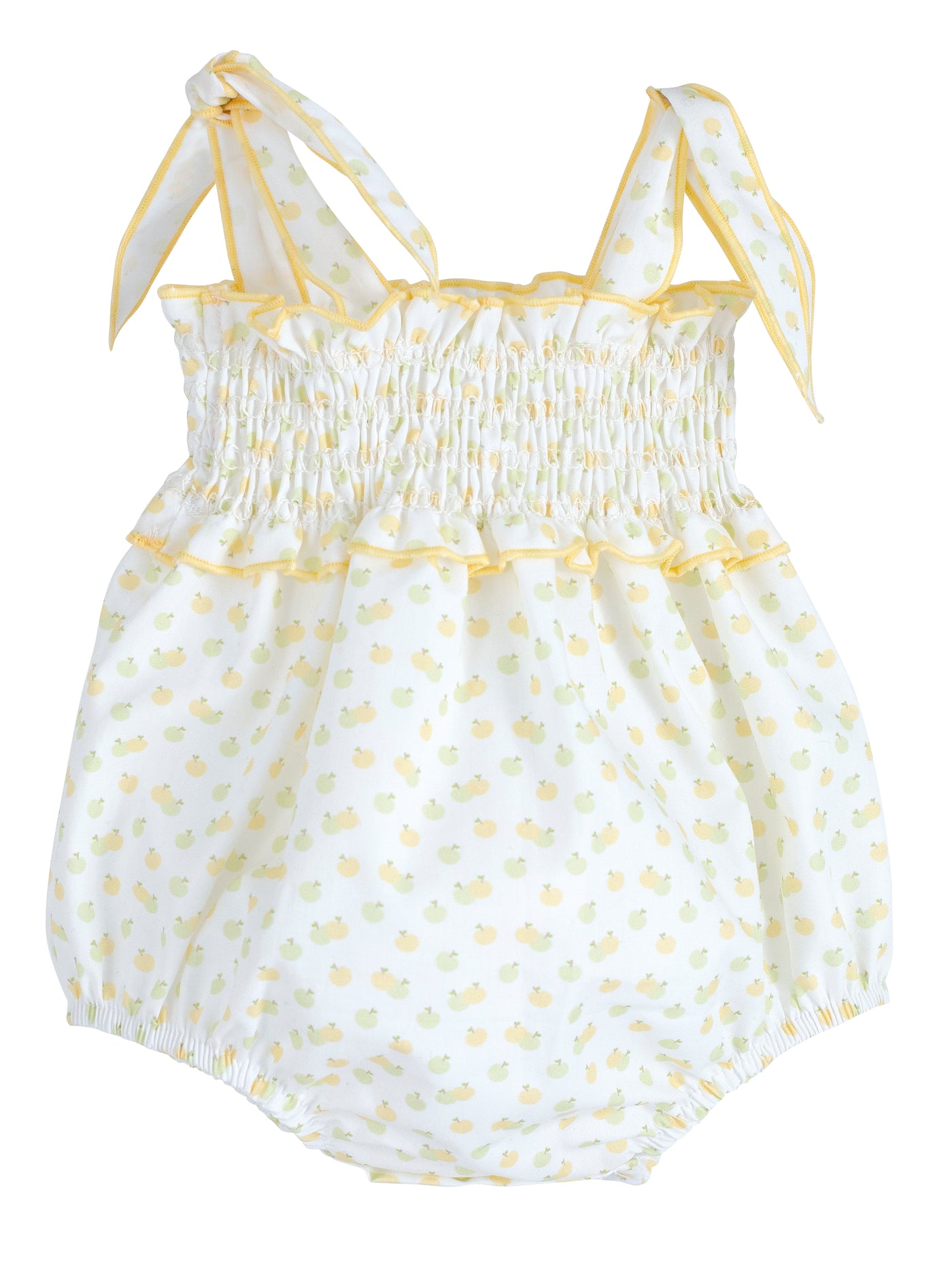 Girls Lemon Print Romper By Calamaro