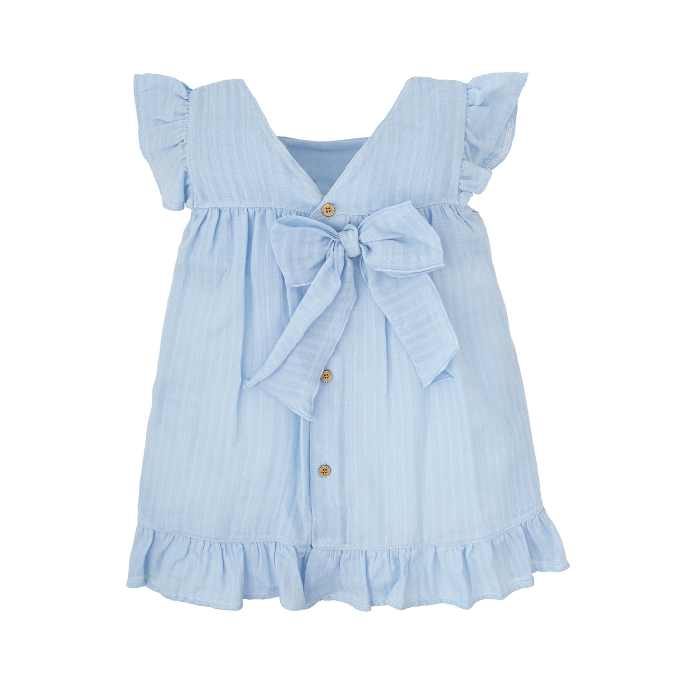 Girls Blue Cotton Dress By Babidu