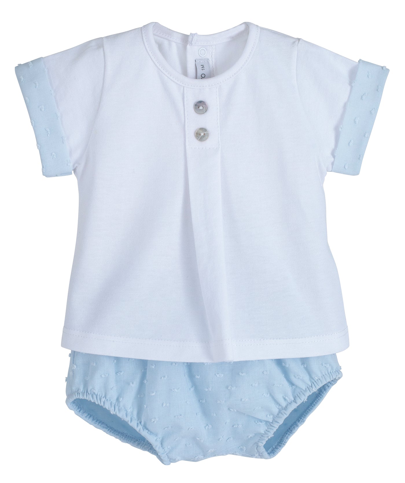 Boys Pale Blue Two Piece Set By Calamaro