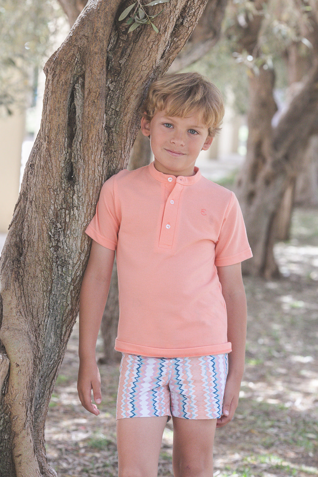 Boys Coral T-shirt & Shorts Set By Eve