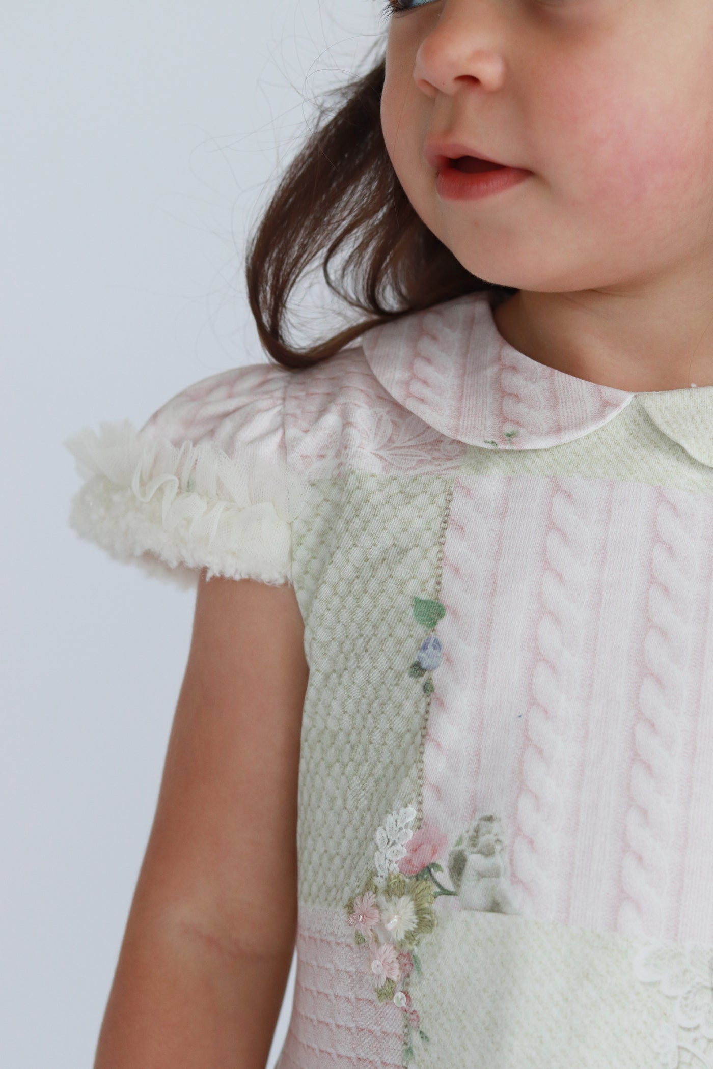 Girls Pink & Ivory Dress By Lapin House