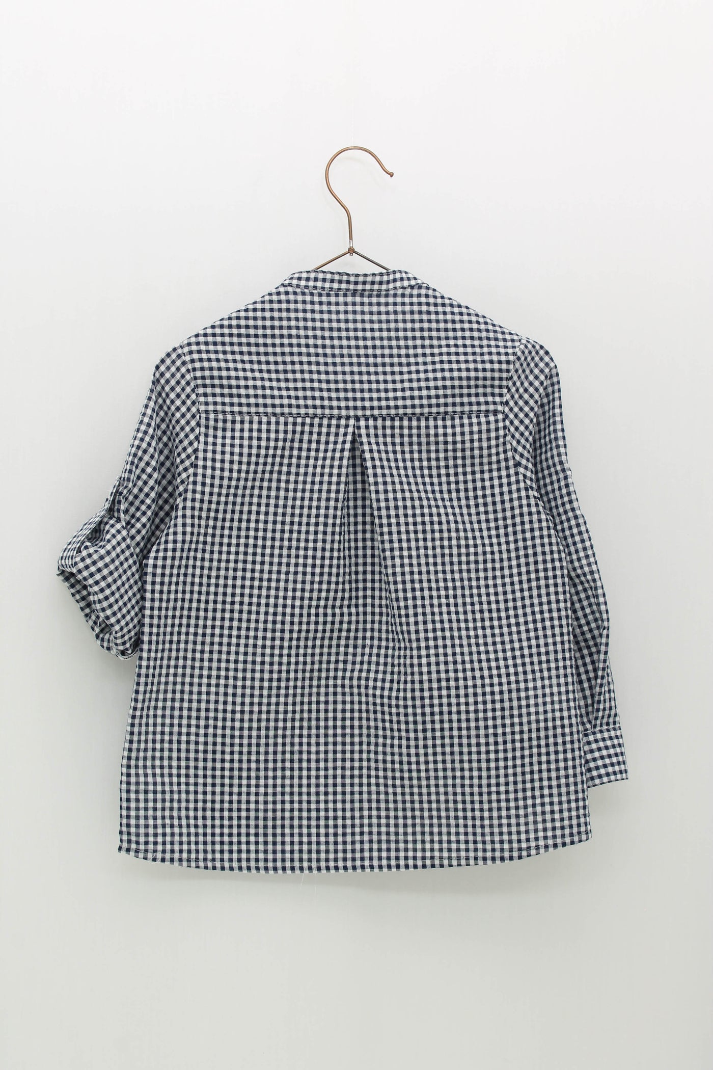 Boys Navy Gingham Shirt & White Shorts By Foque