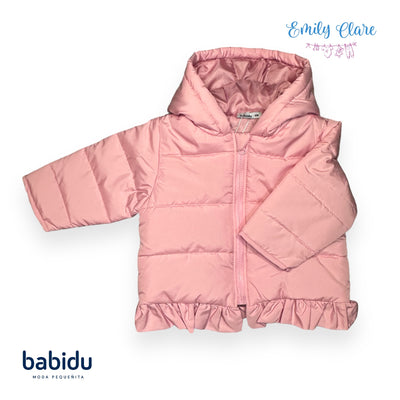 Girls Pink Padded Coat By Babidu