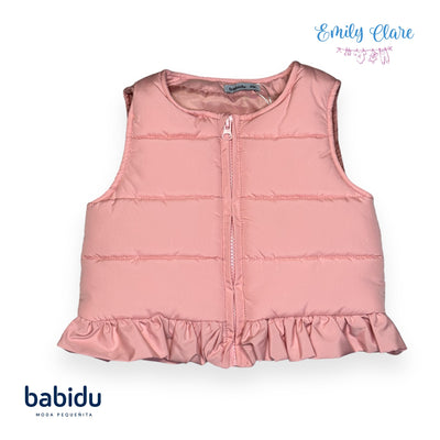 Girls Pink Gillet By Babidu