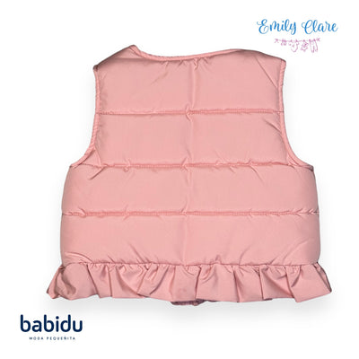 Girls Pink Gillet By Babidu