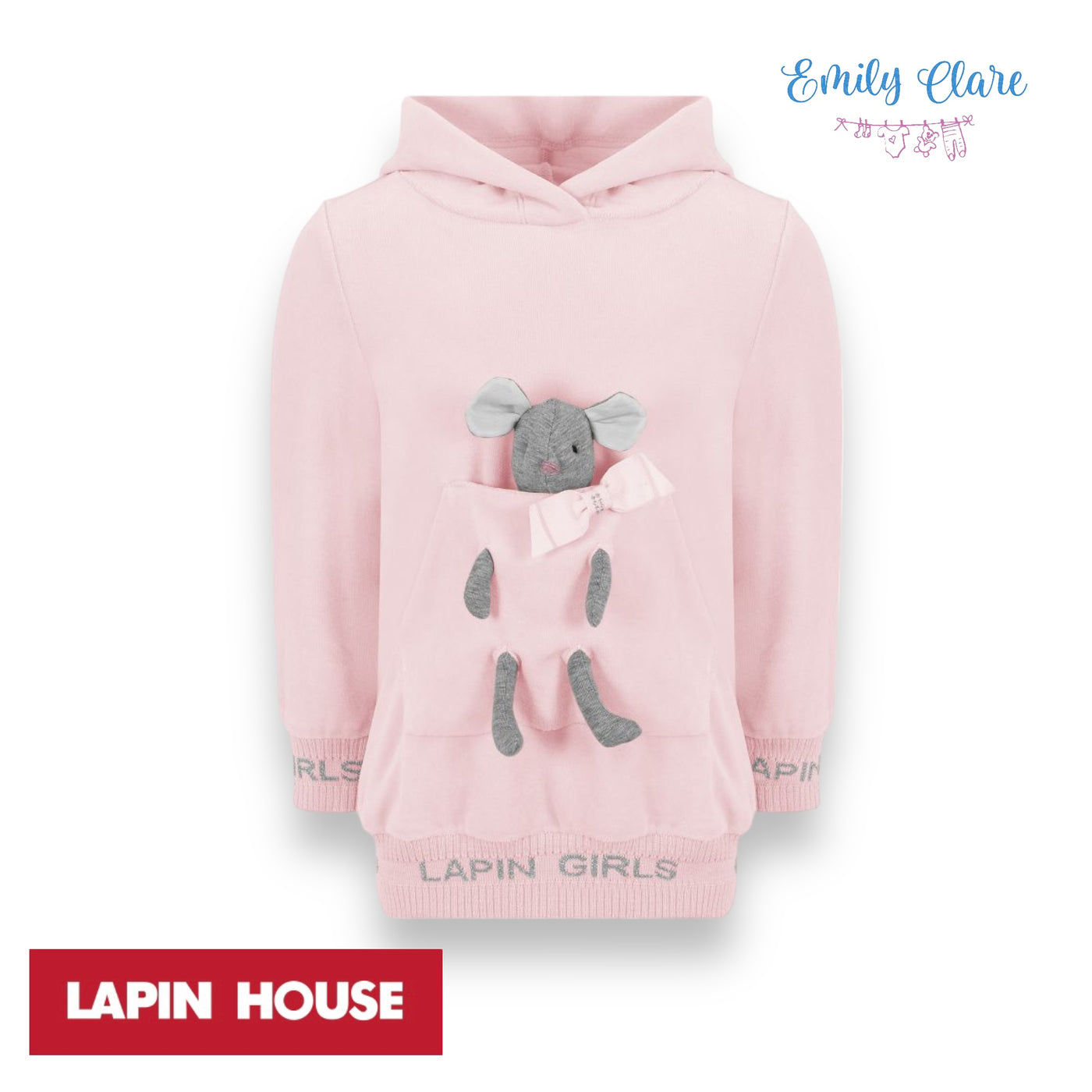 Girls Mouse Pink Jumper Dress By Lapin House