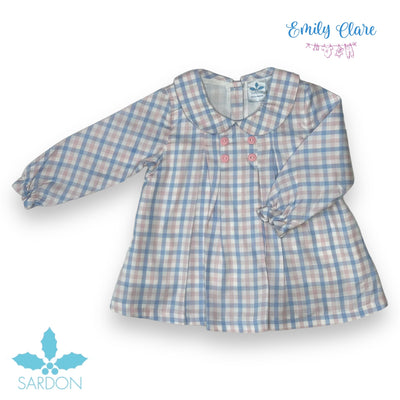 Girls Checked Top & Bloomer Set By Sardon