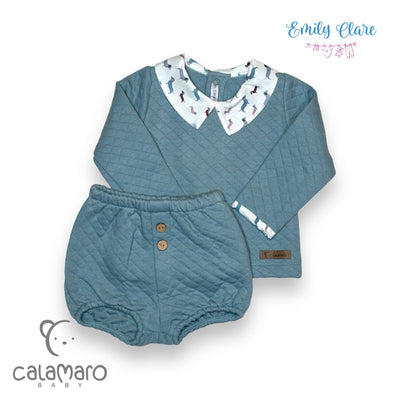 Boys Blue Sausage Dog Set By Calamaro