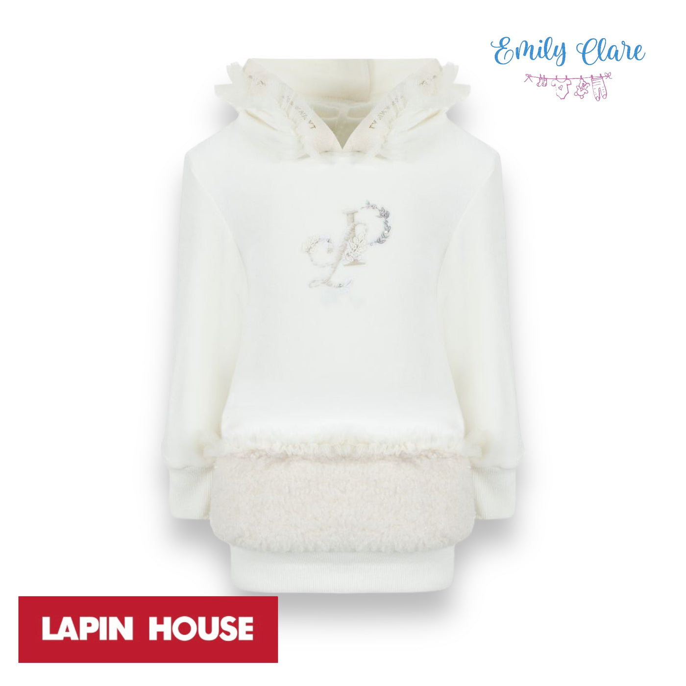 Girls Cream Jumper Dress By Lapin House