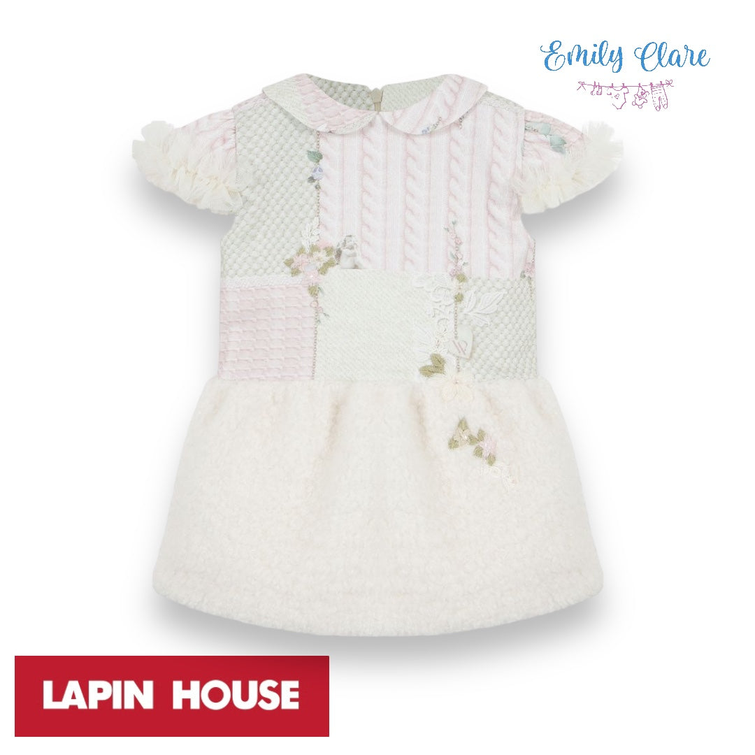 Girls Pink & Ivory Dress By Lapin House