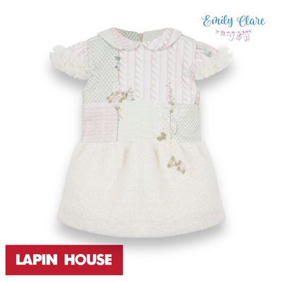 Girls Pink & Ivory Dress By Lapin House