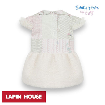 Girls Pink & Ivory Dress By Lapin House